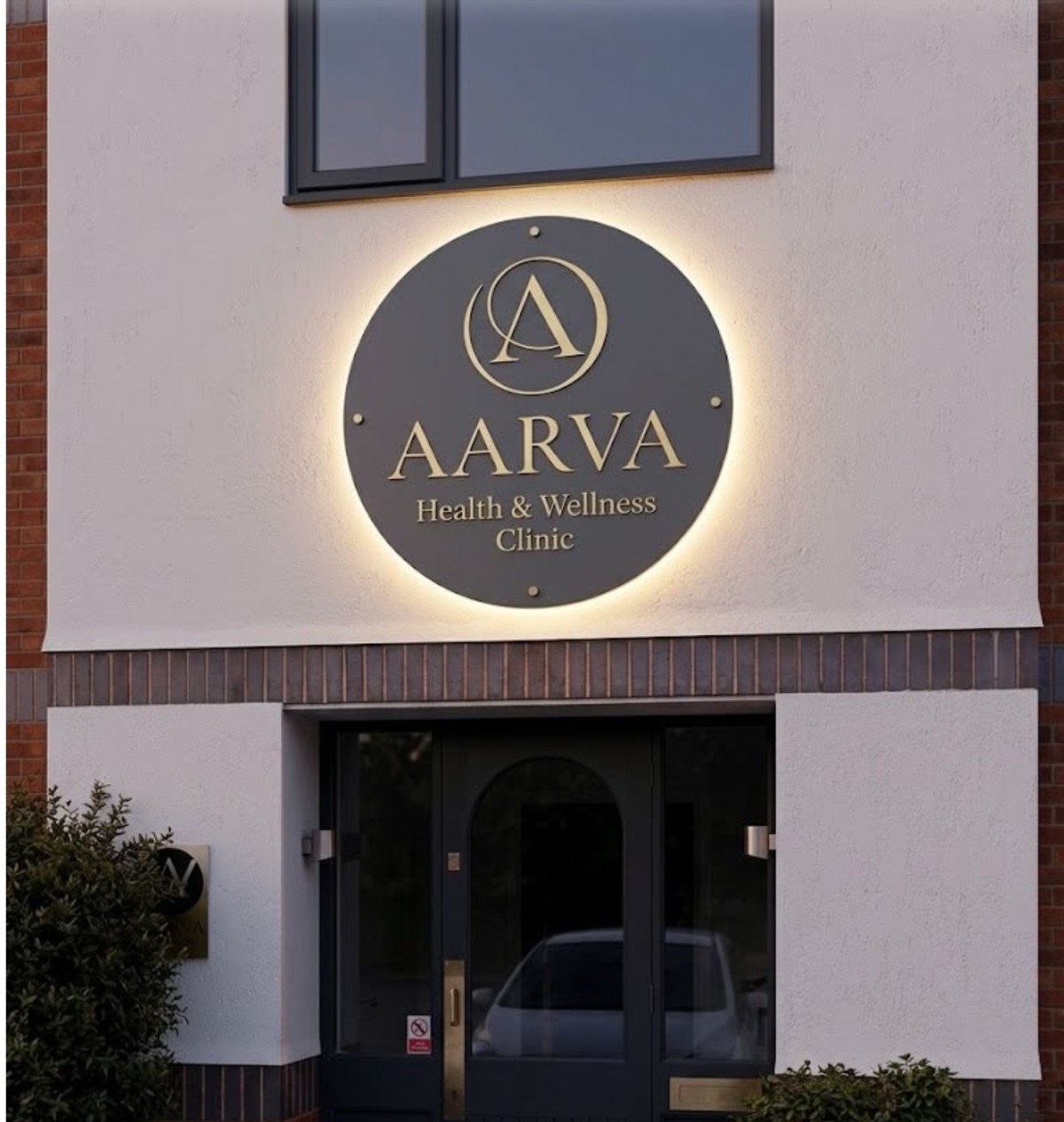 The entrance to AARVA Health and Wellness Clinic, Sutton Coldfield